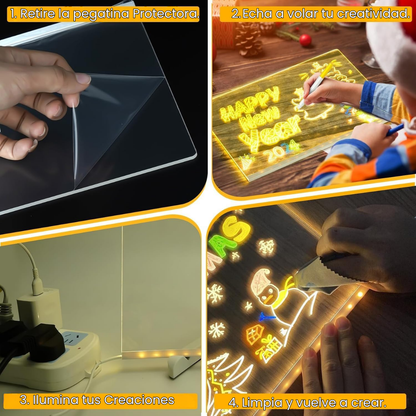 Pizarra Mágica De Silicona Con 7 Colores Para Niños