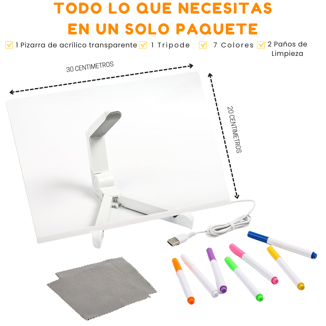 Pizarra Mágica De Silicona Con 7 Colores Para Niños
